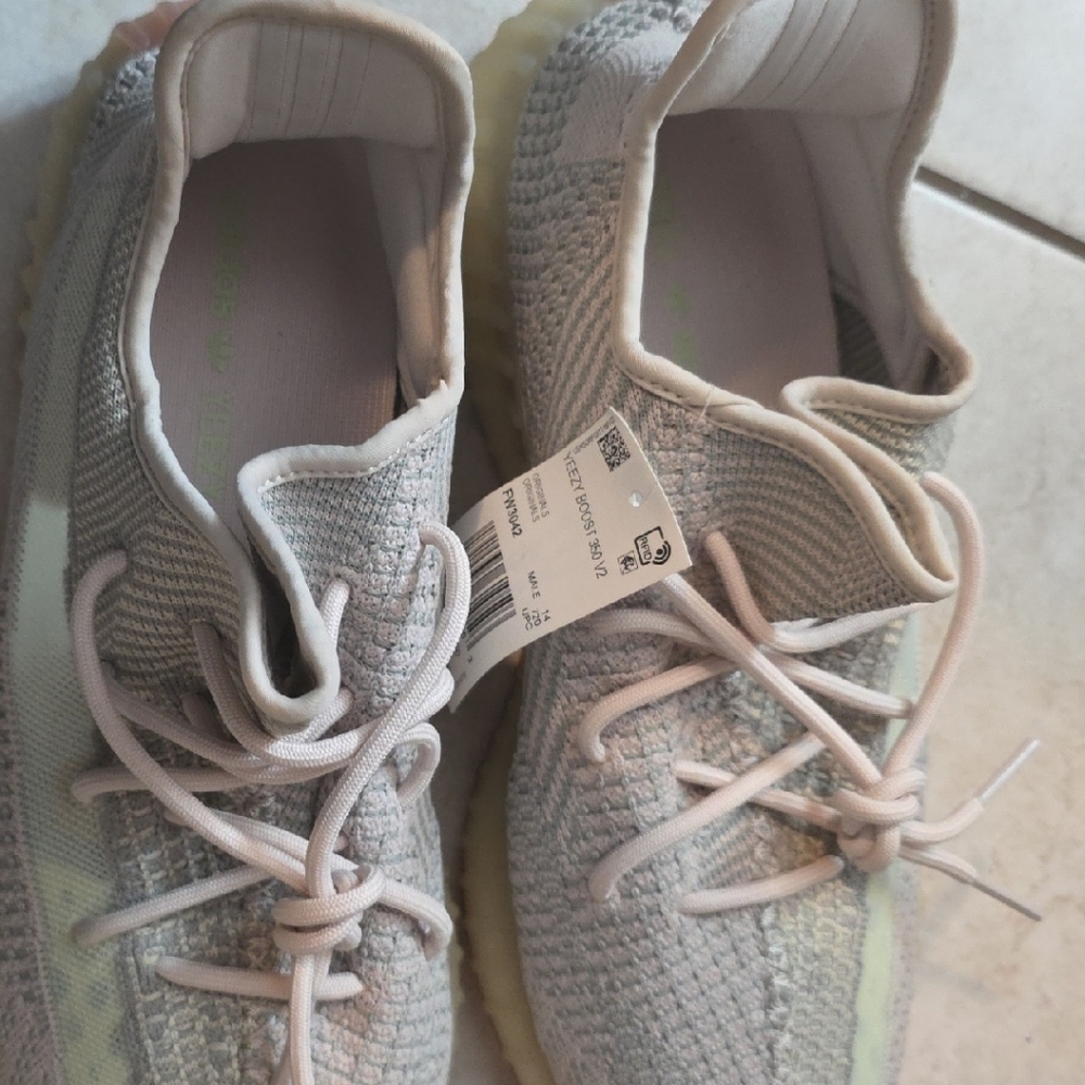 Yeezy Gray and Cream Sneakers